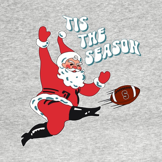 Christmas Football Santa, Football Lovers Football Fans by SilverLake